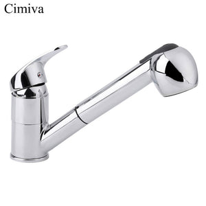 Cimiva Stainless Steel Pull Out Kitchen Faucet