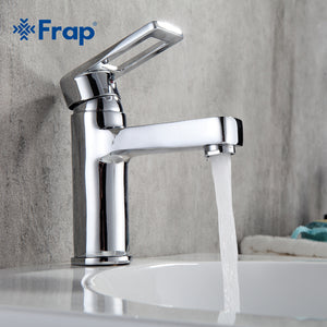 Frap brass widespread bathroom basin faucet waterfall bath sink mixer tap washbasin faucet  hot and cold water taps grifo  F1072