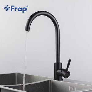 Frap black stainless steel Kitchen sink Faucet 360 Degree Swivel Single Handle Vessel Sink Vintage Kitchen Mixer Tap Yf40002