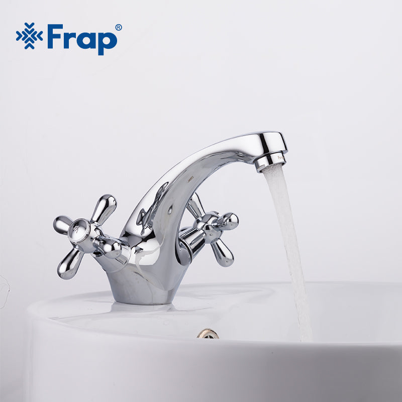 FRAP 1set bathroom fixture brass faucets toilet water basin sink tap bath sink faucet water mixer bathroom tap dual handle