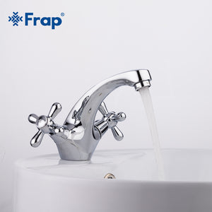 FRAP 1set bathroom fixture brass faucets toilet water basin sink tap bath sink faucet water mixer bathroom tap dual handle